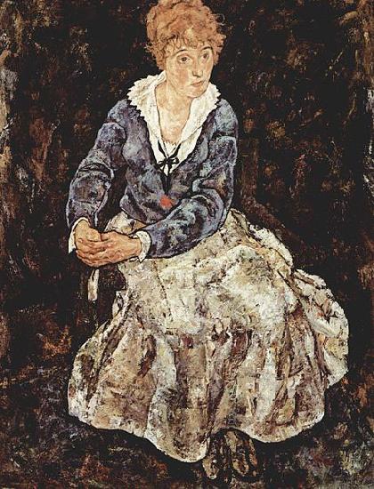  Portrat der Edith Schiele, sitzend